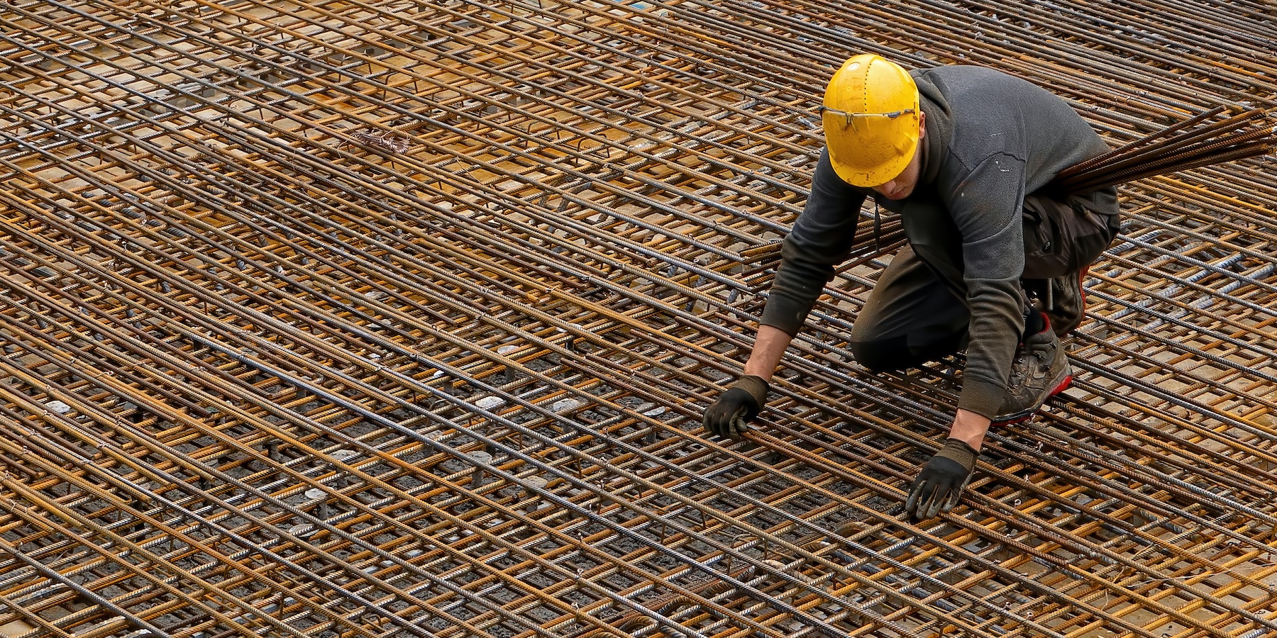A picture showing rebar installation
